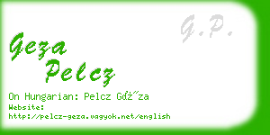 geza pelcz business card